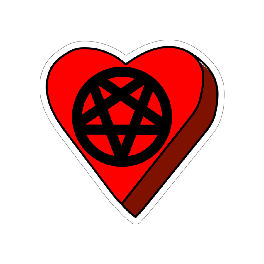 Pentagram Candy Heart Stickers