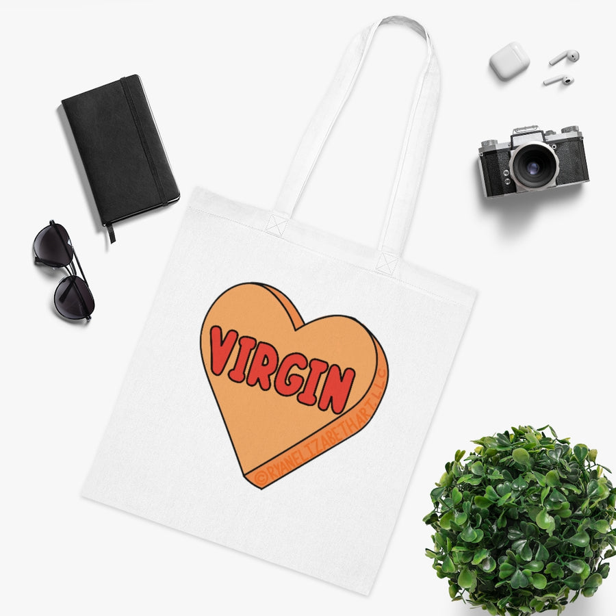 Virgin Candy Heart Tote Bag