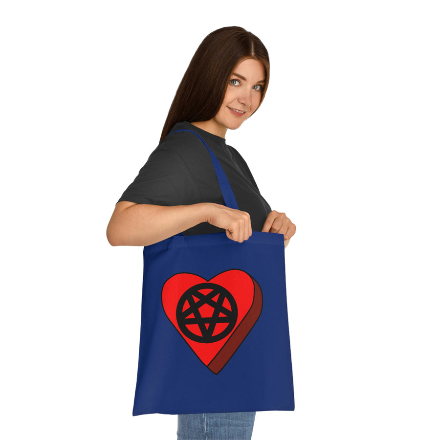 Pentagram Candy Heart Tote Bag