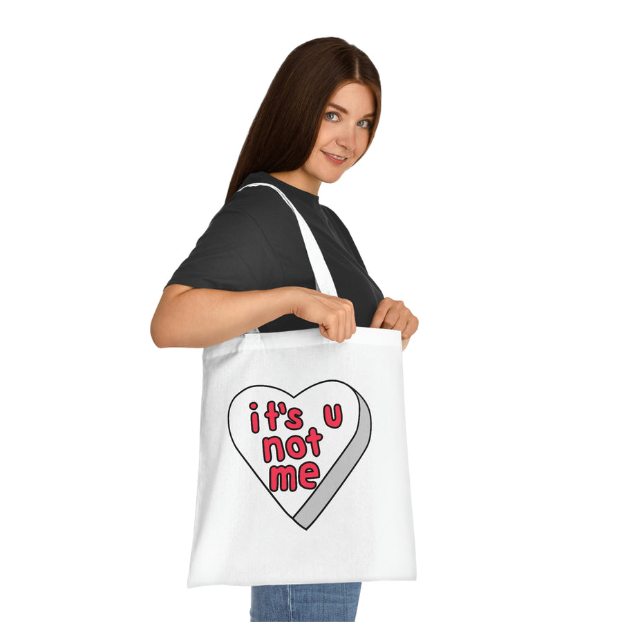 It's U Not Me Candy Heart Tote Bag