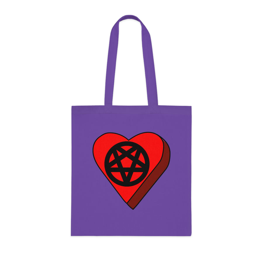 Pentagram Candy Heart Tote Bag