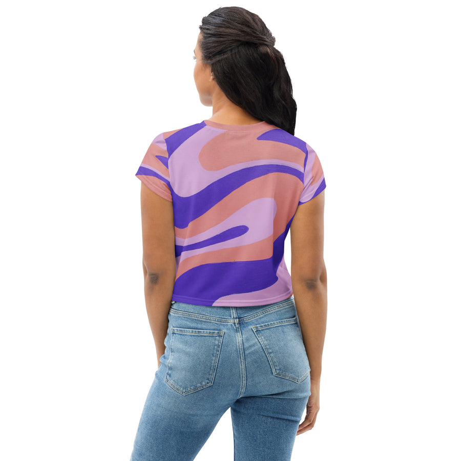 Purple, Orange & Pink Crop Top