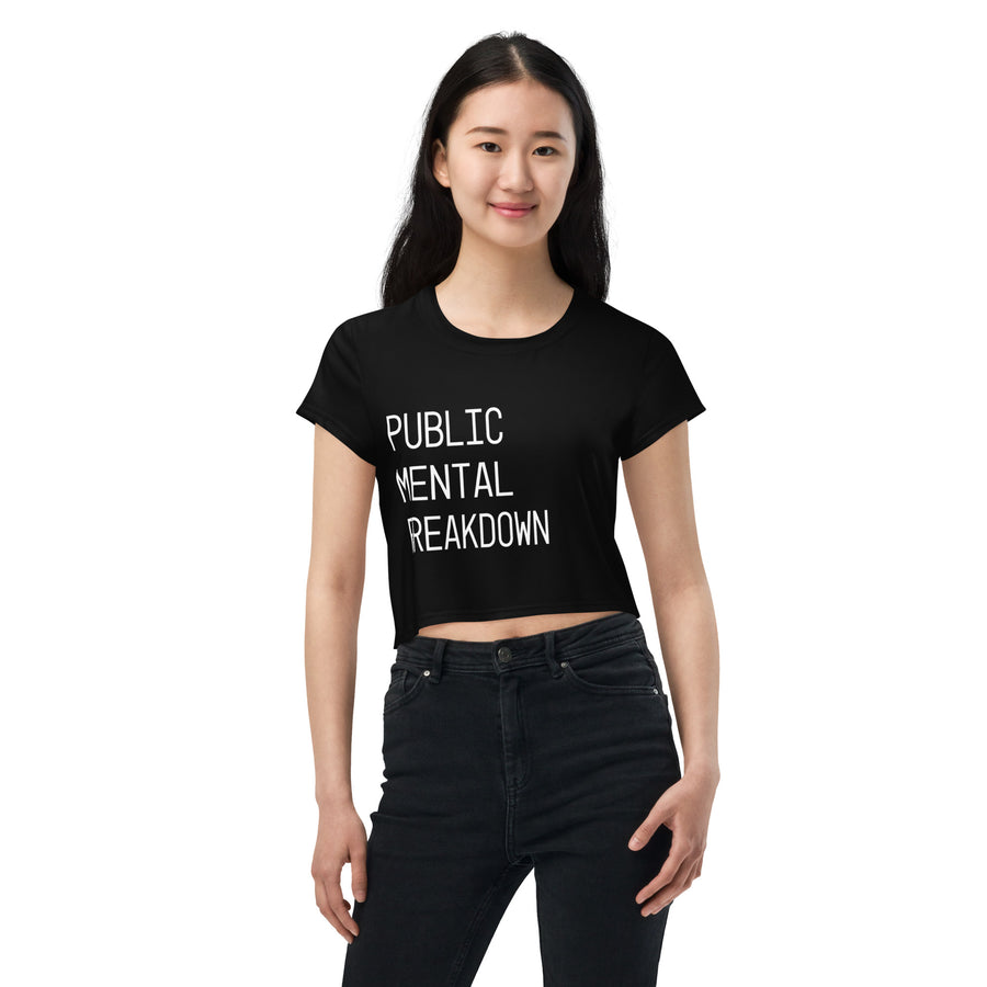 Public Mental Breakdown Crop Top