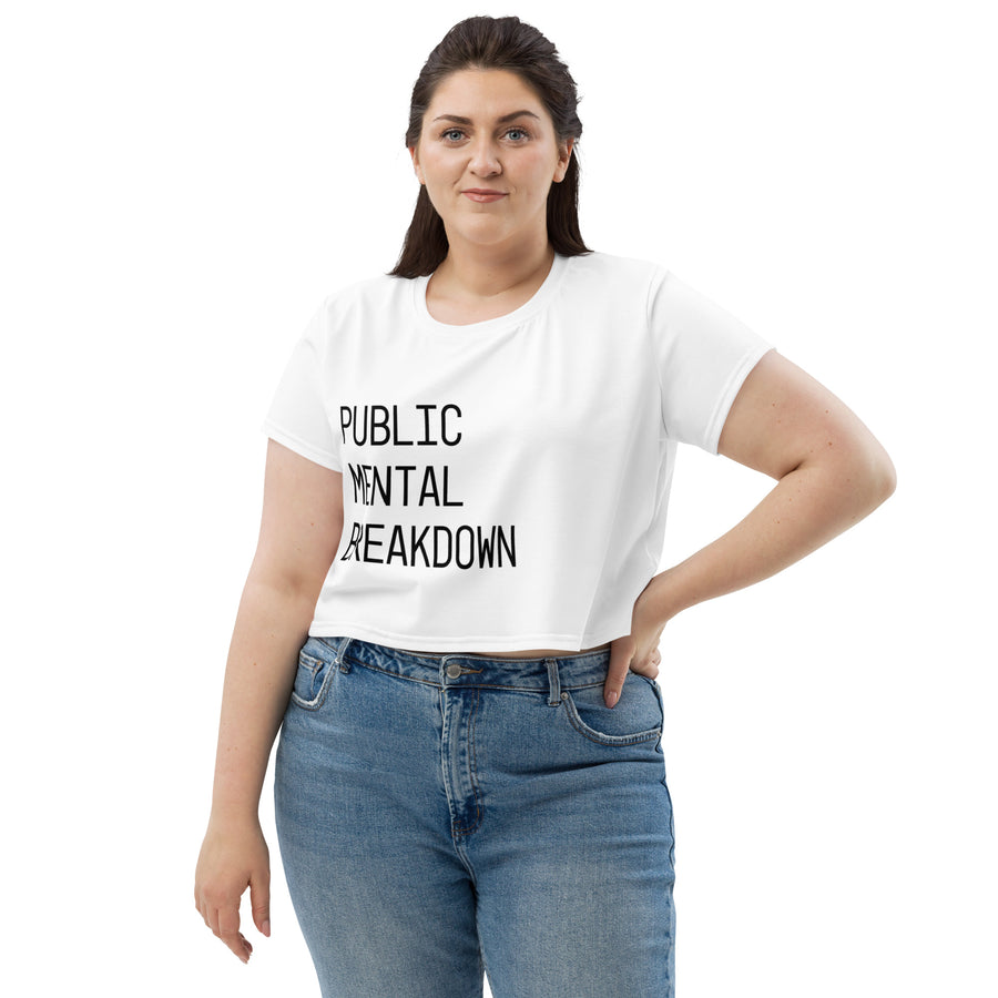 Public Mental Breakdown Crop Top