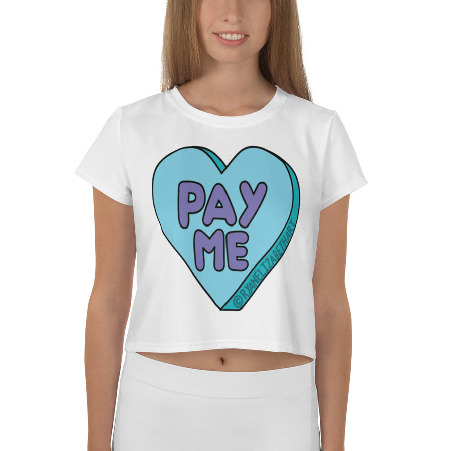 Pay Me Candy Heart Crop Top