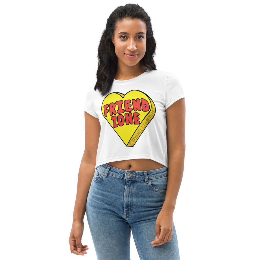 Friend Zone Candy Heart Crop Top