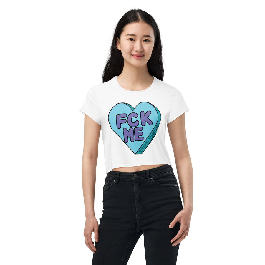 Fck Me Candy Heart Crop Top