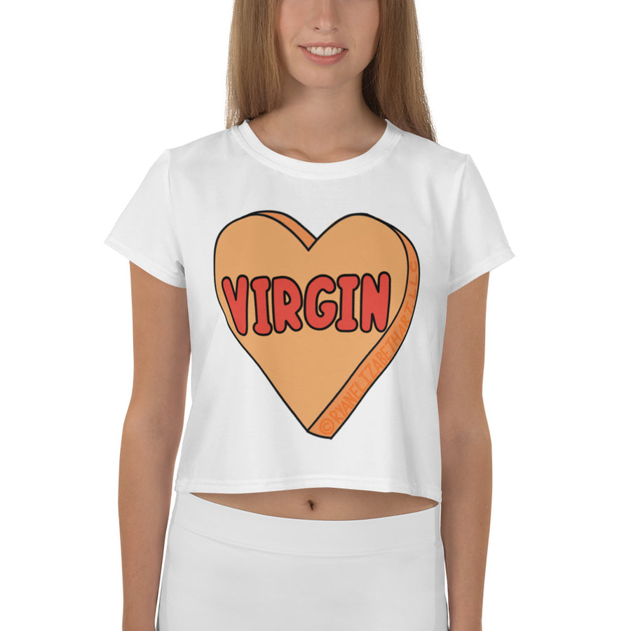 Virgin Candy Hearts Crop Top