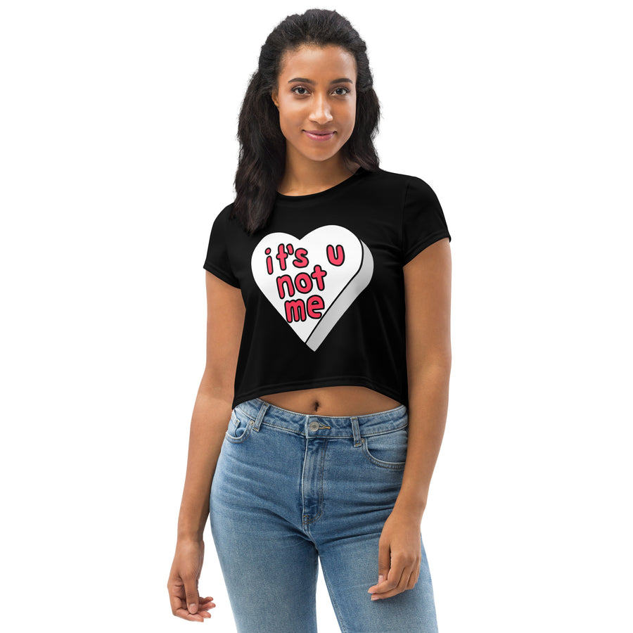 It's U Not Me Candy Heart Crop Top