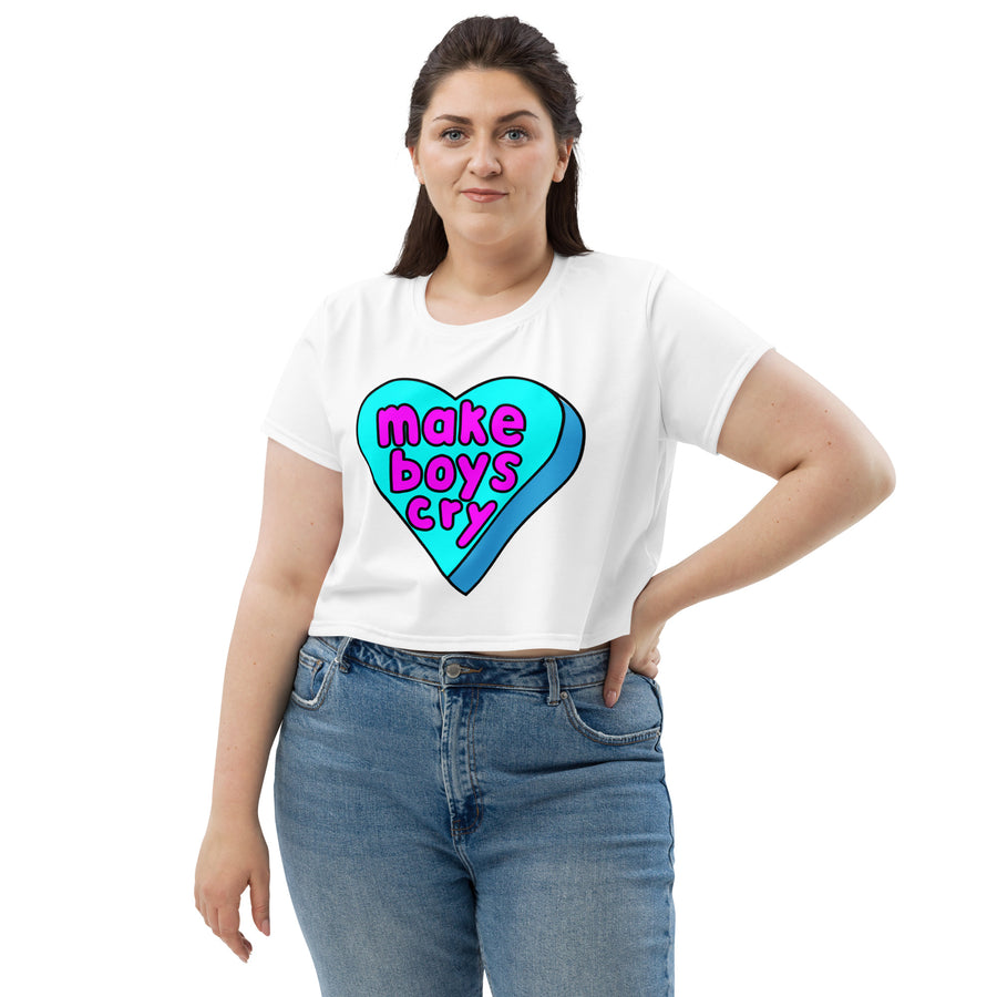 Make Boys Cry Candy Heart Crop Top