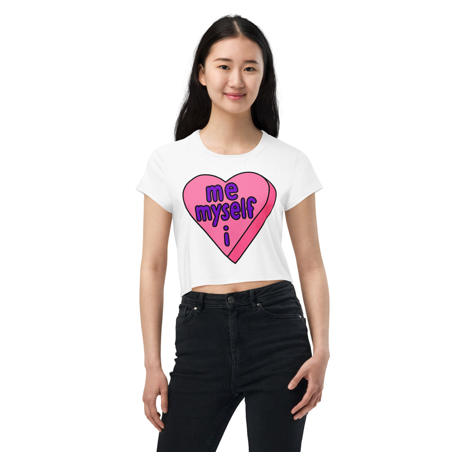 Me, Myself & I Candy Heart Crop Top