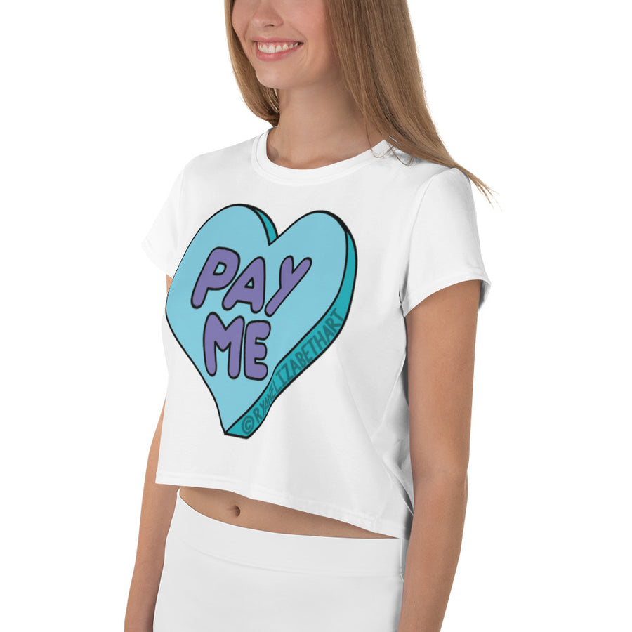 Pay Me Candy Heart Crop Top