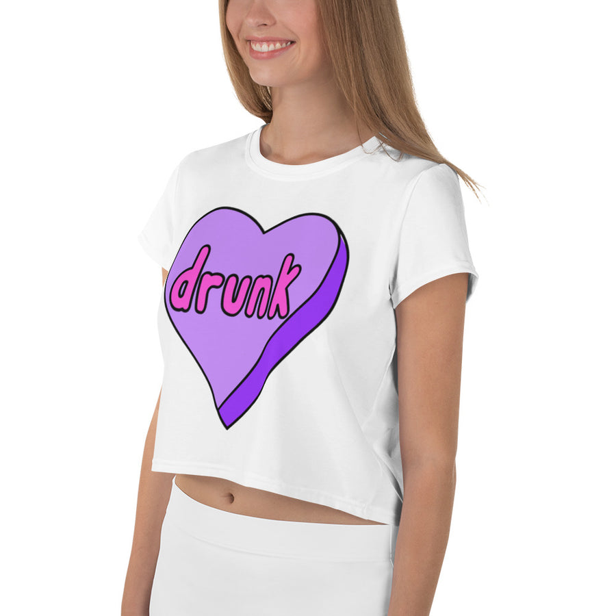 Drunk Candy Heart Crop Top