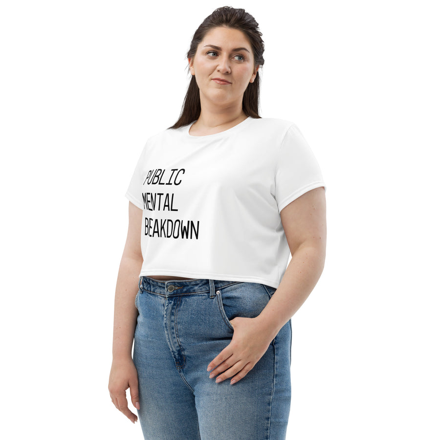 Public Mental Breakdown Crop Top