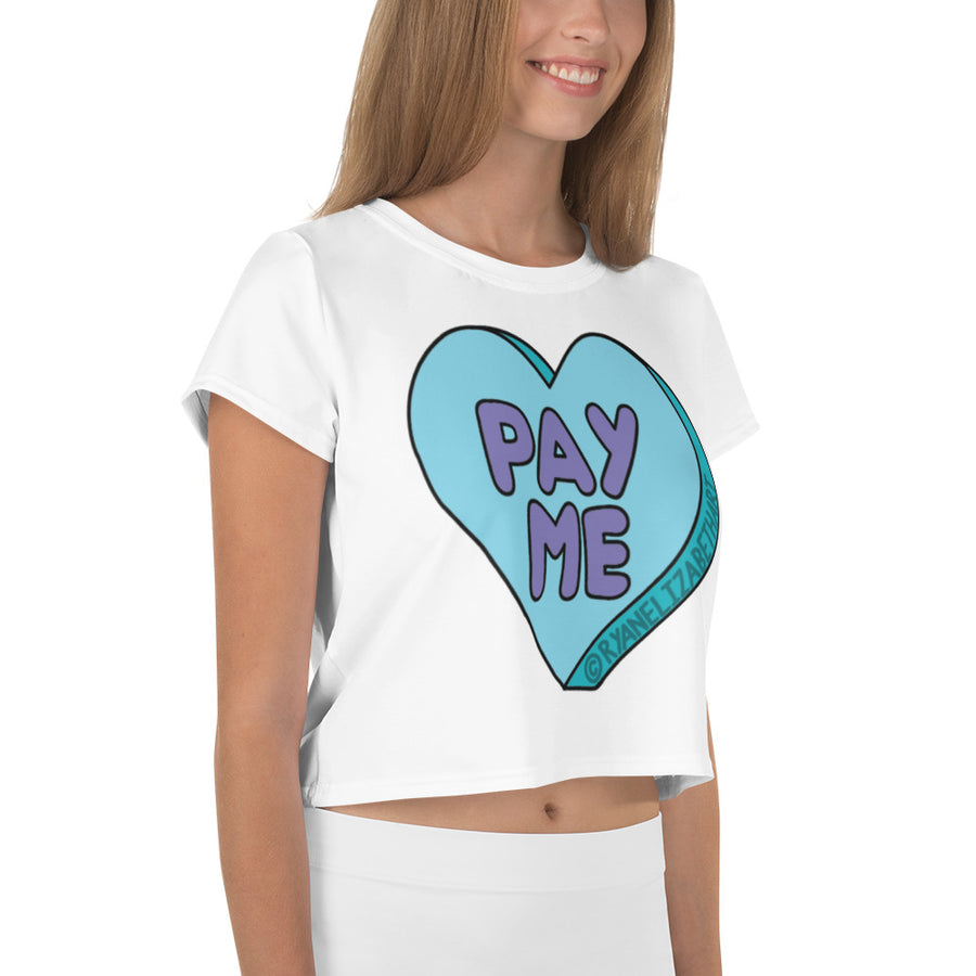 Pay Me Candy Heart Crop Top