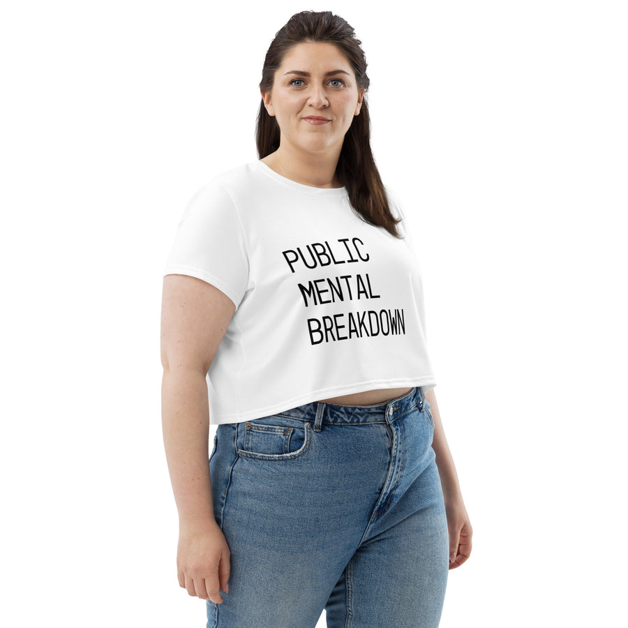 Public Mental Breakdown Crop Top