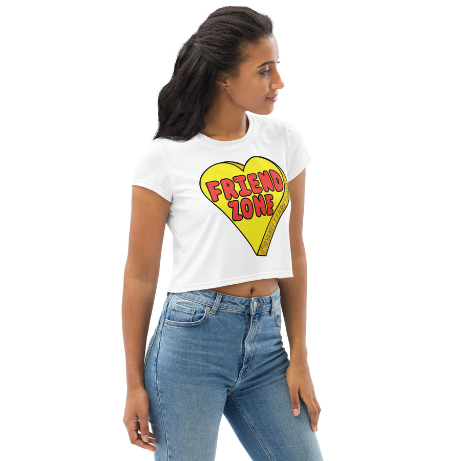 Friend Zone Candy Heart Crop Top