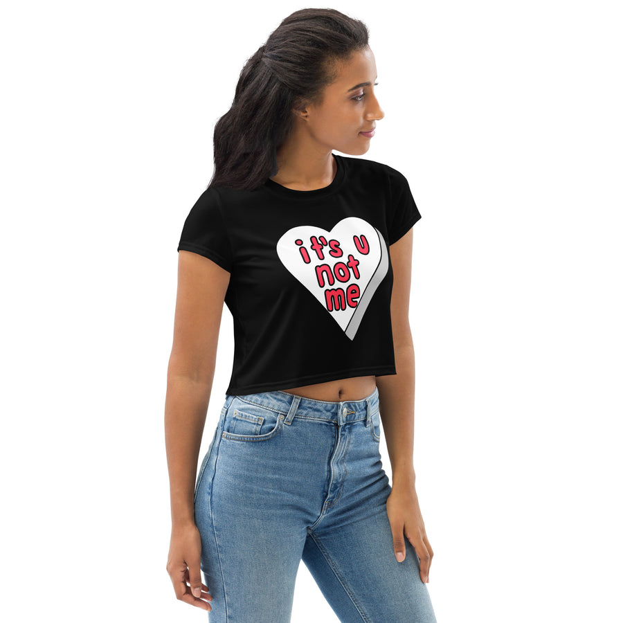 It's U Not Me Candy Heart Crop Top