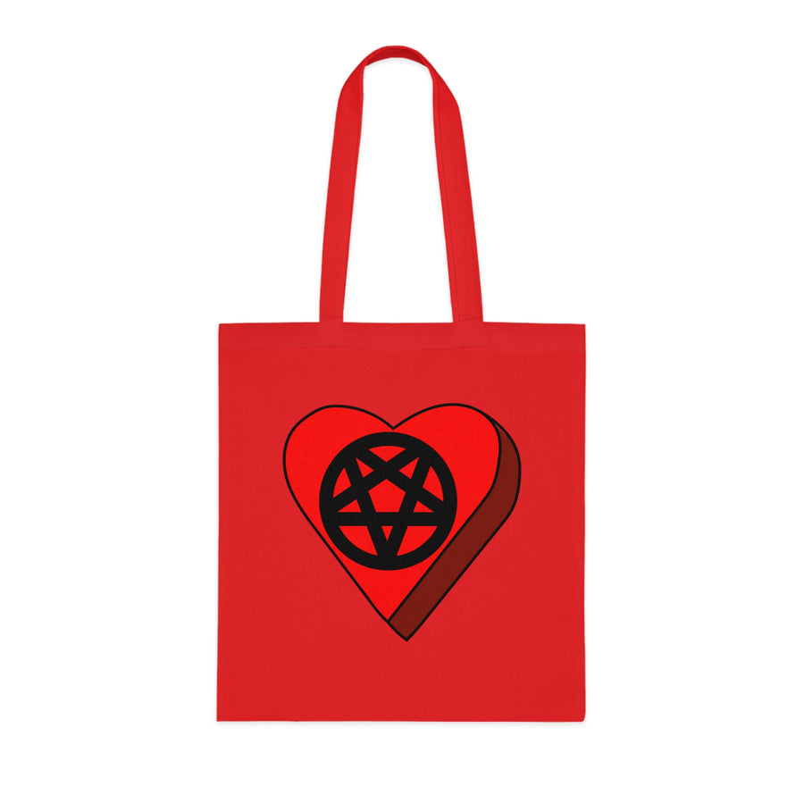 Pentagram Candy Heart Tote Bag