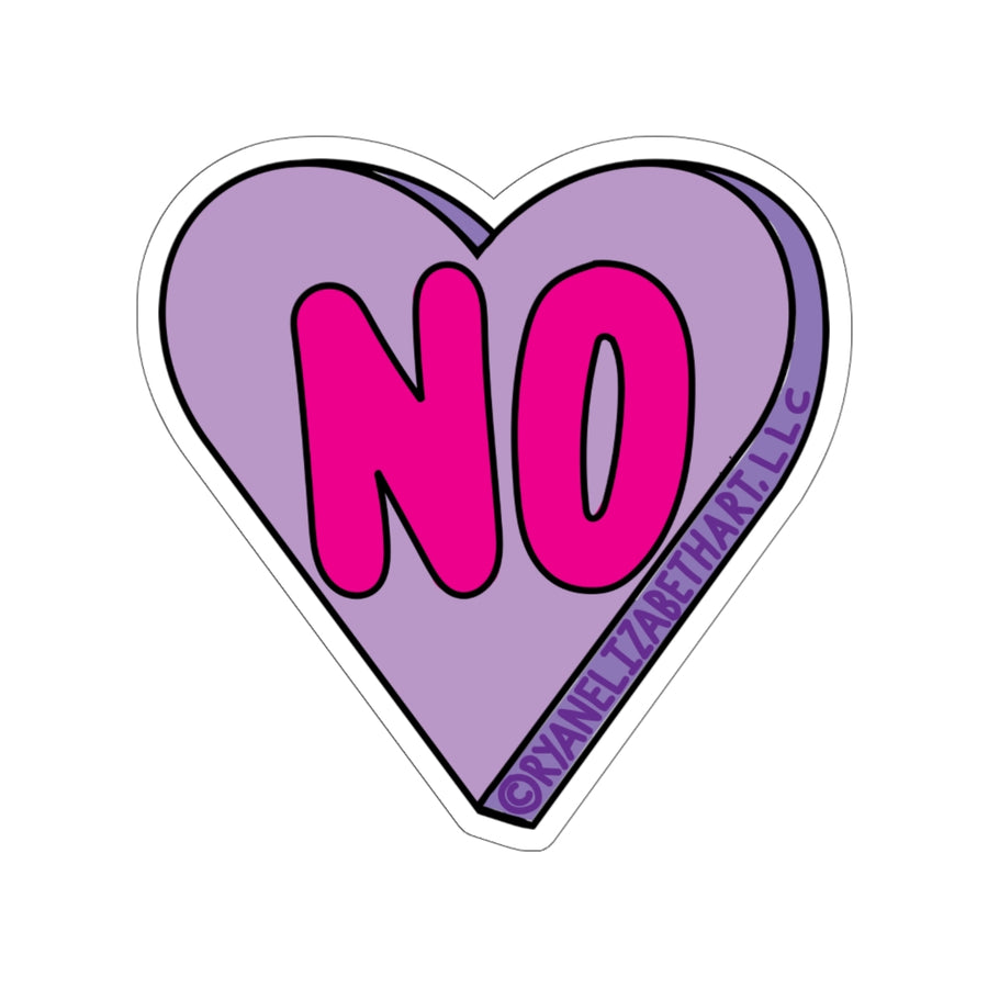 No Candy Heart Sticker