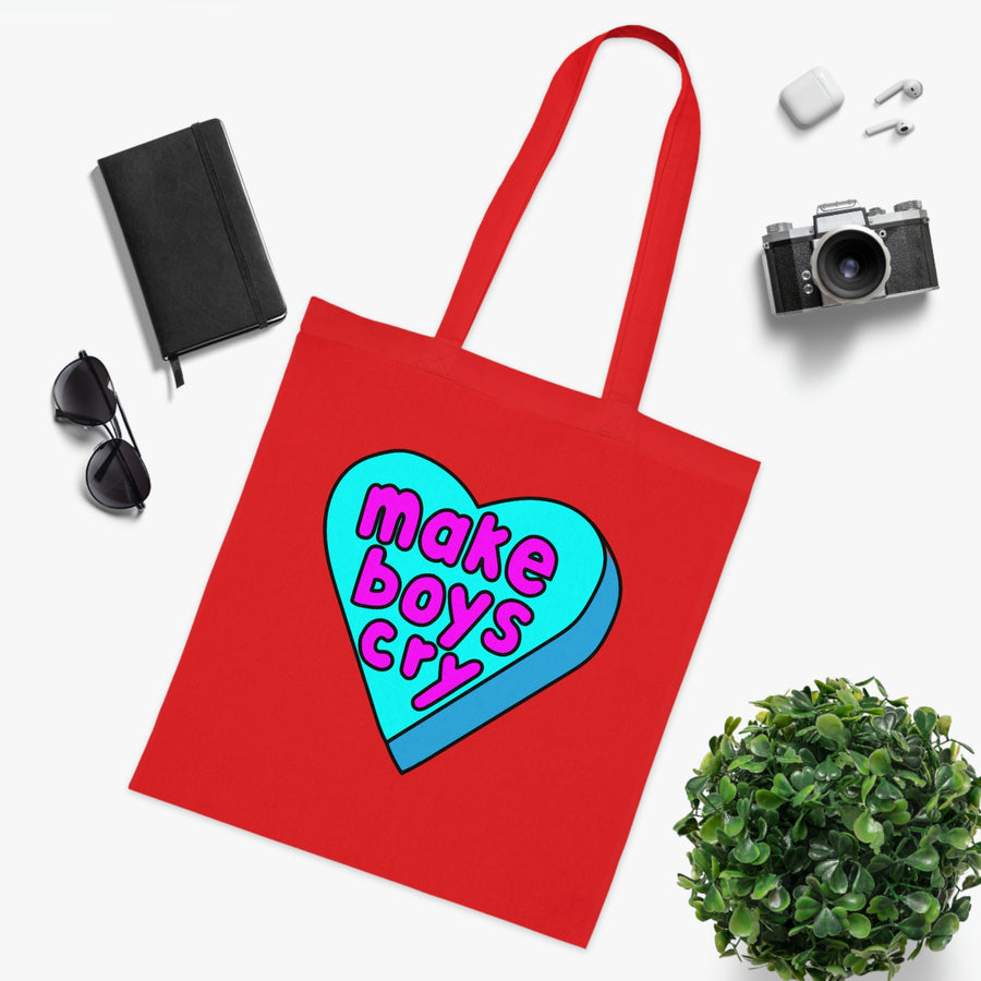 Make Boys Cry Candy Heart Tote Bag