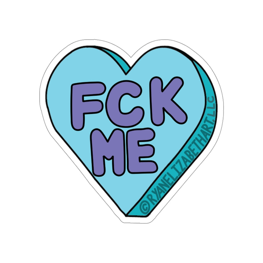 Fck Me Candy Heart Sticker