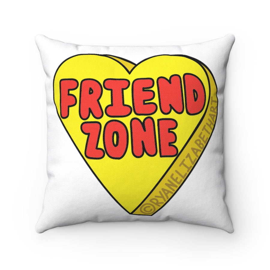 Friend Zone Candy Heart Throw Pillow