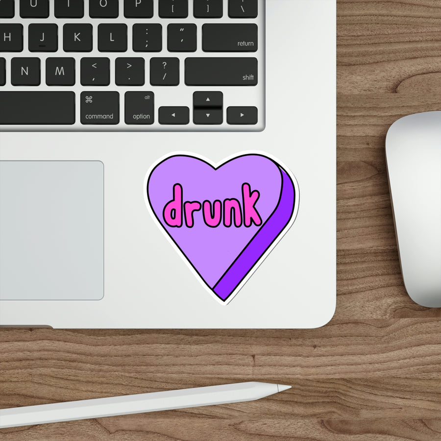 Drunk Candy Heart Stickers