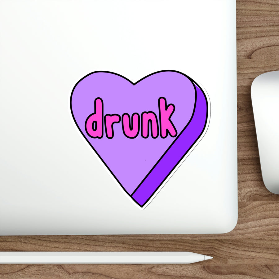 Drunk Candy Heart Stickers