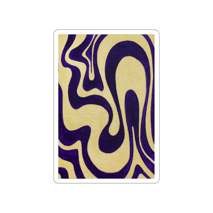 Purple & Gold Trippy Lines Stickers