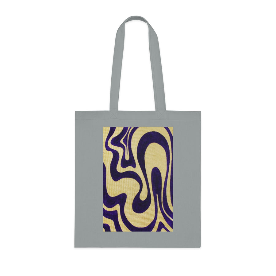 Purple & Gold Trippy Lines Tote Bag