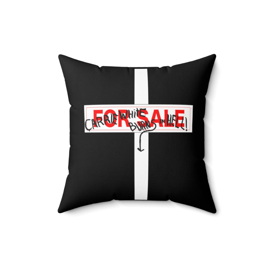 Carrie White Throw Pillow