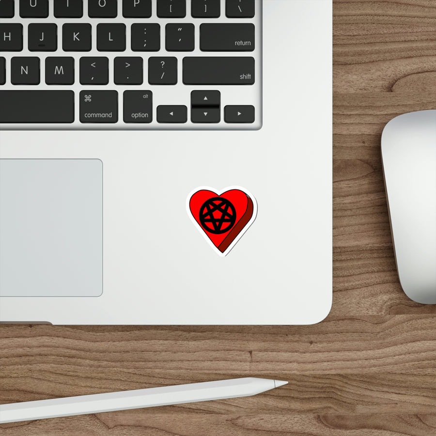 Pentagram Candy Heart Stickers