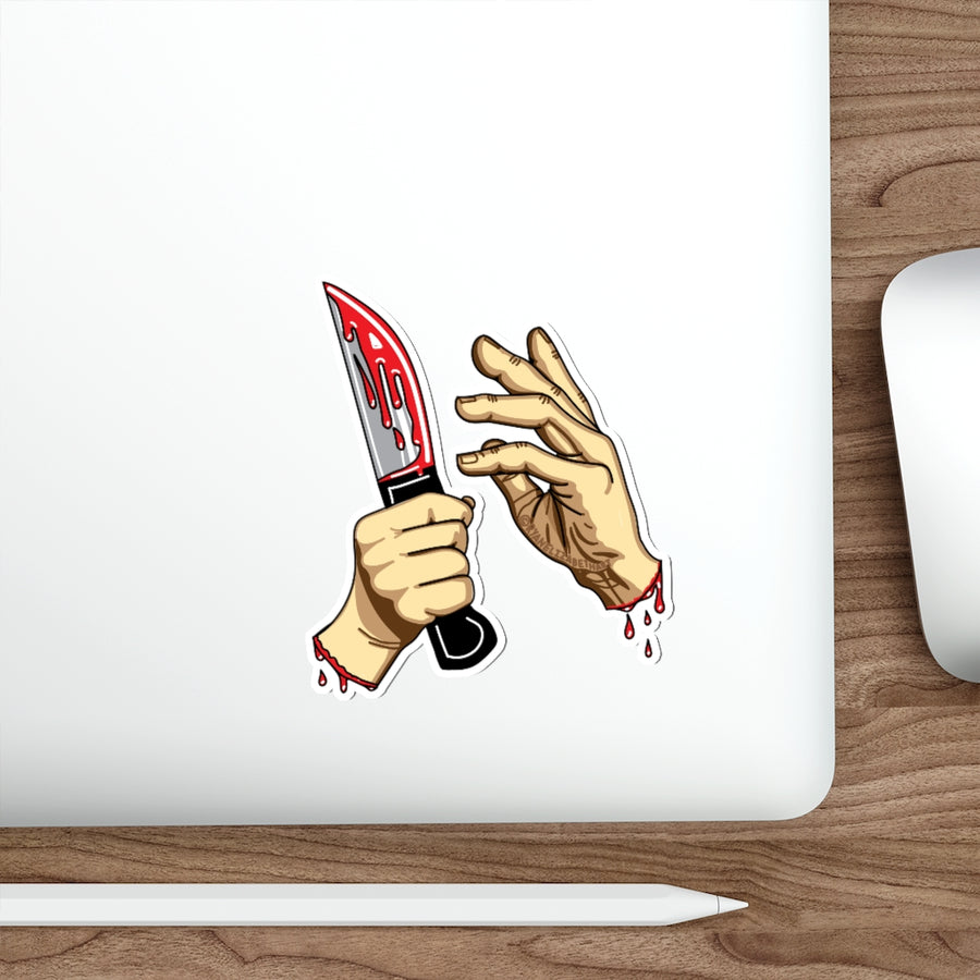 Hands & Knife Sticker