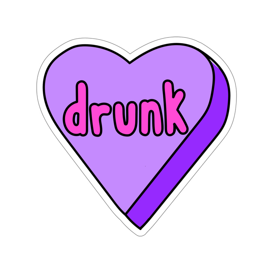 Drunk Candy Heart Stickers