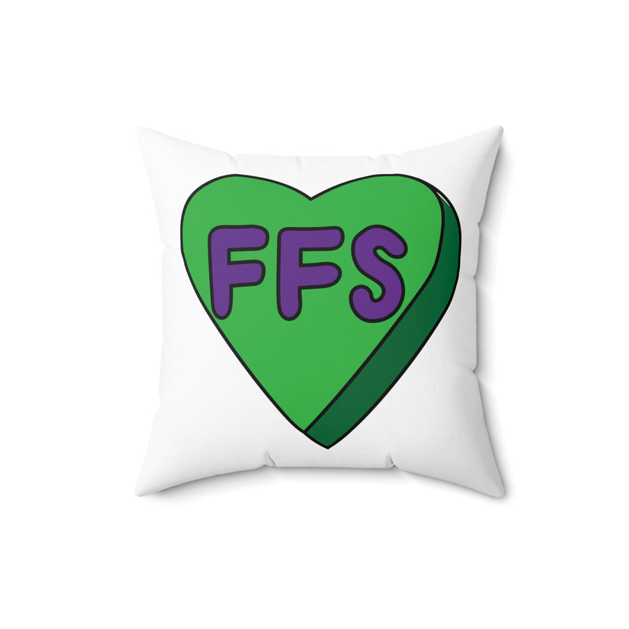 FFS Candy Heart Throw Pillow