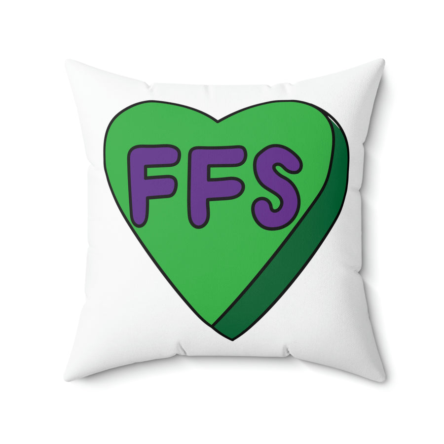 FFS Candy Heart Throw Pillow