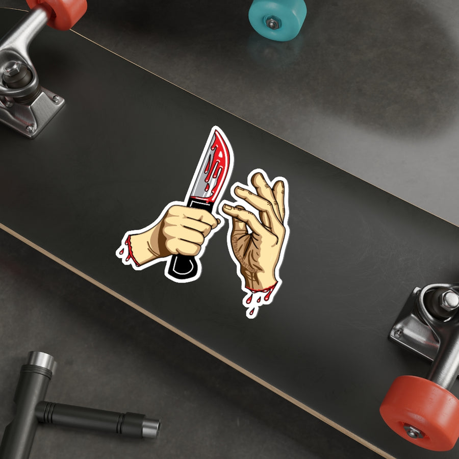 Hands & Knife Sticker