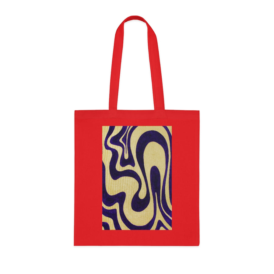 Purple & Gold Trippy Lines Tote Bag