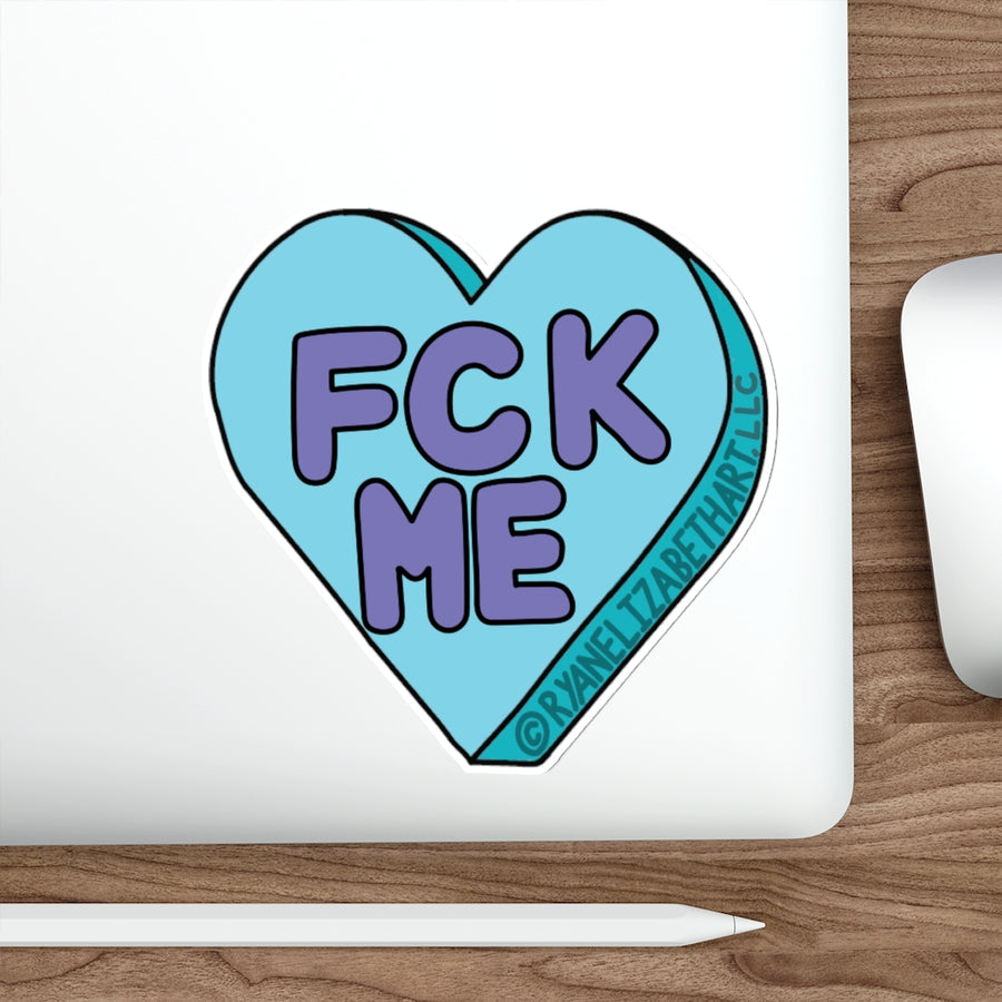 Fck Me Candy Heart Sticker