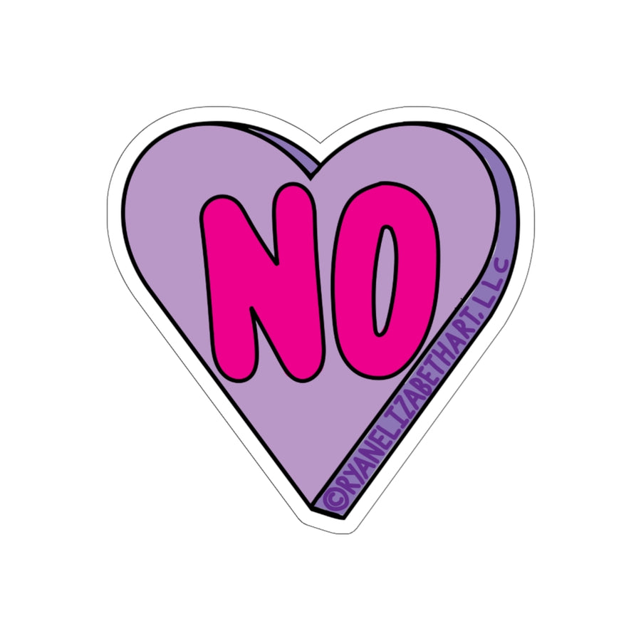 No Candy Heart Sticker