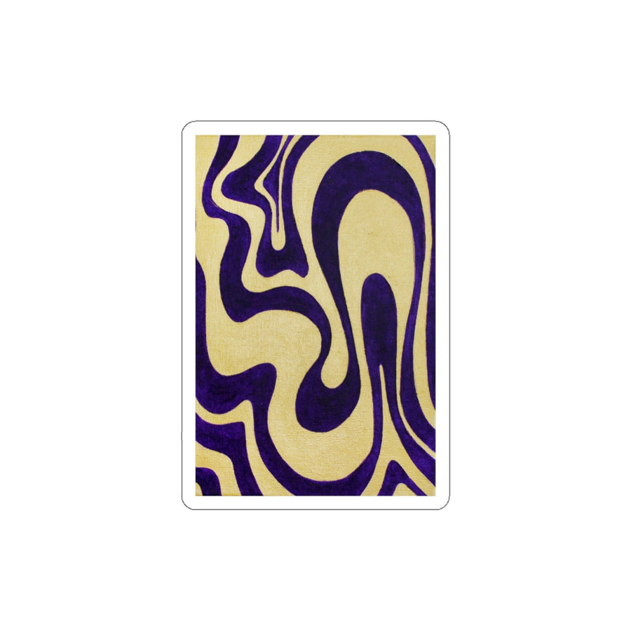 Purple & Gold Trippy Lines Stickers