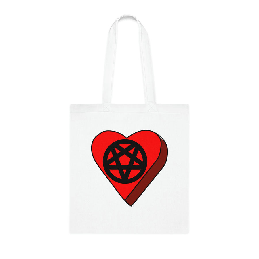 Pentagram Candy Heart Tote Bag