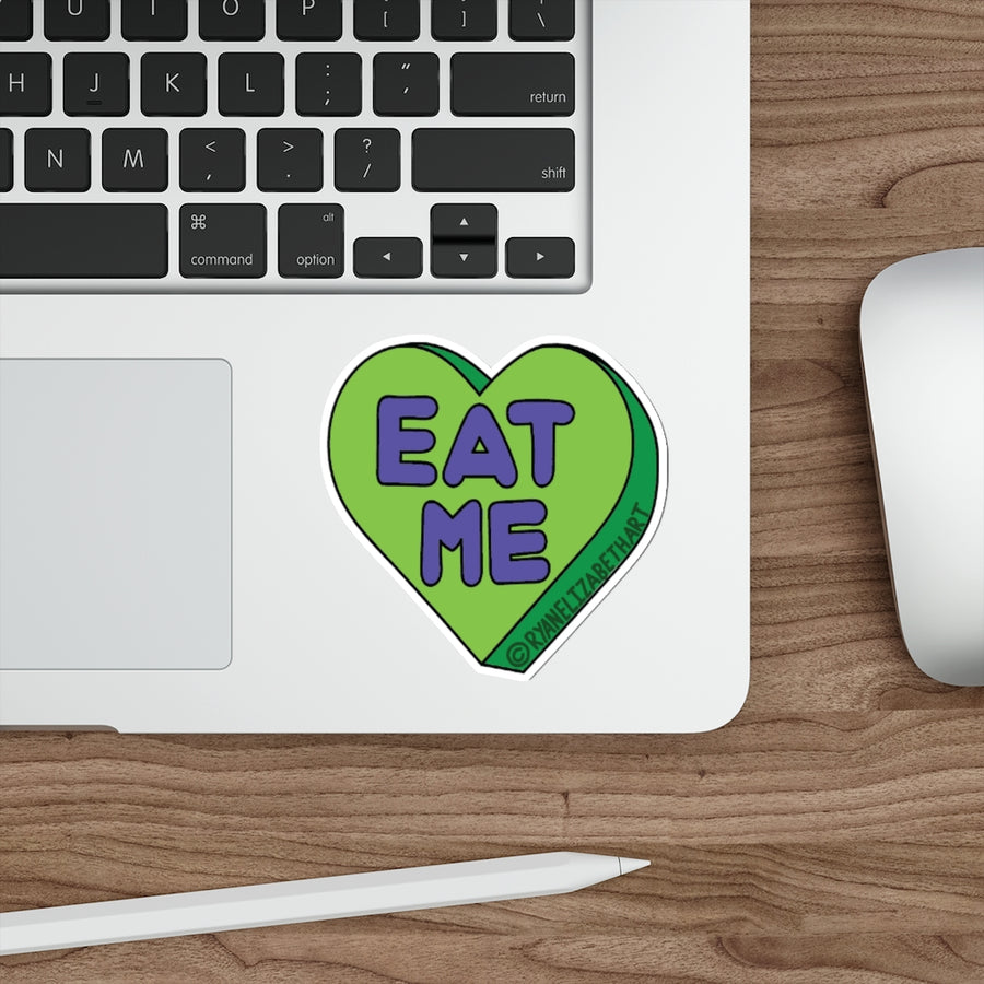 Eat Me Candy Heart Sticker