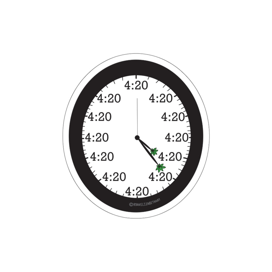 4:20 Clock Sticker