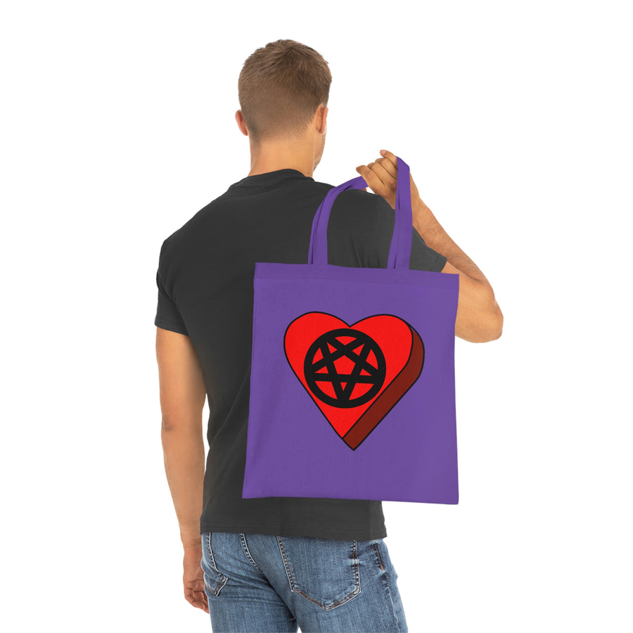 Pentagram Candy Heart Tote Bag