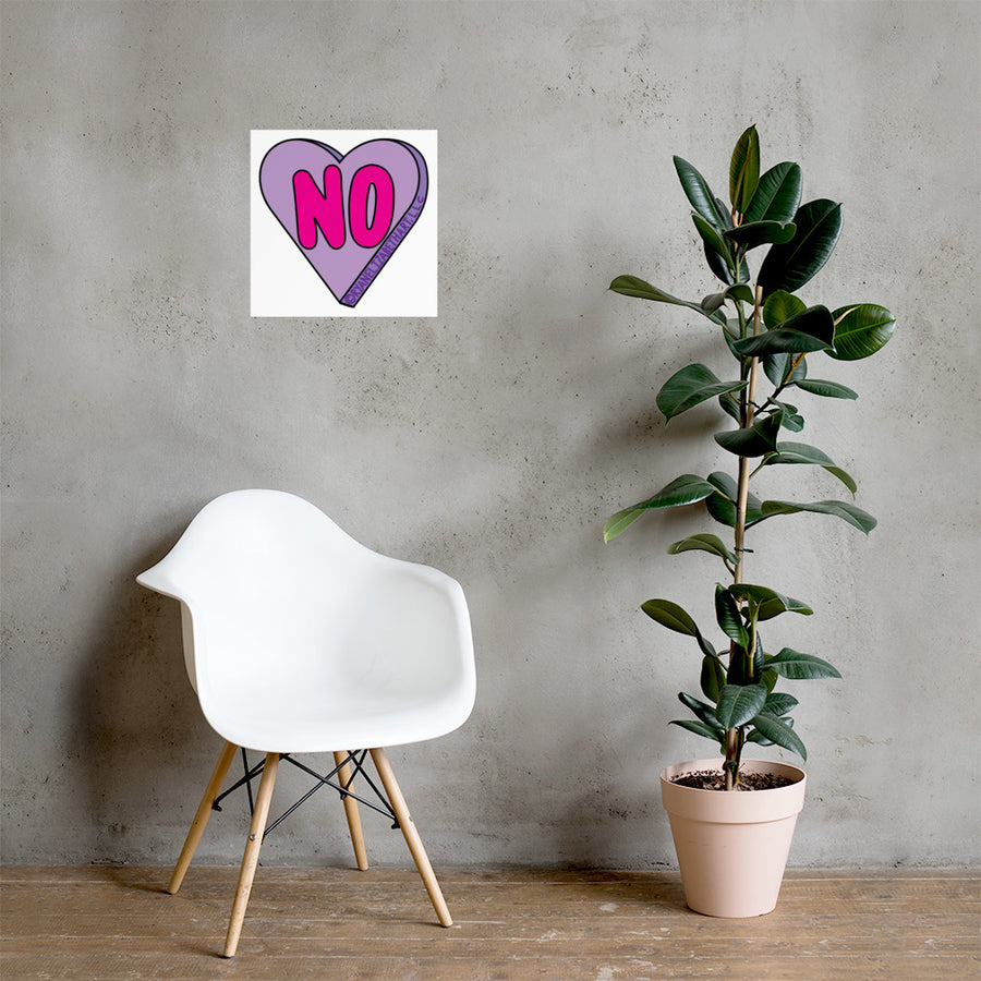 No Candy Heart Print