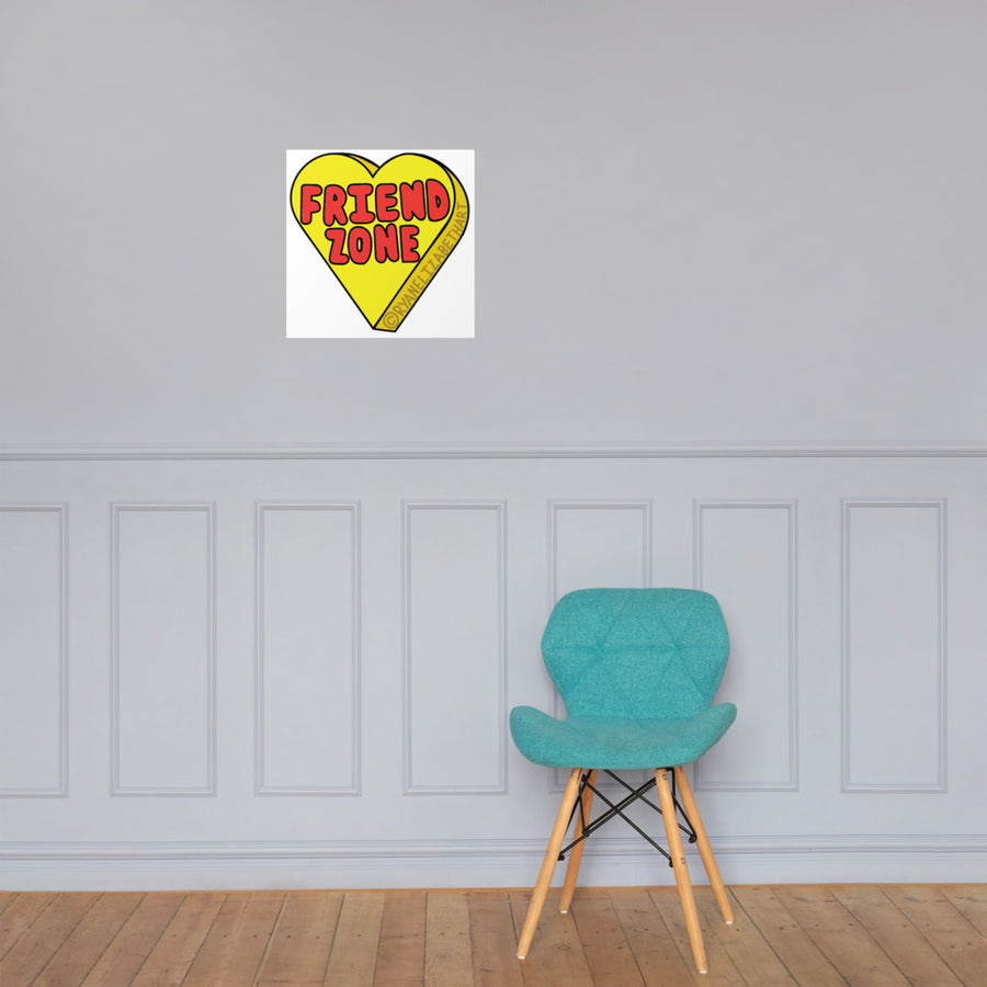 Friend Zone Candy Heart Print