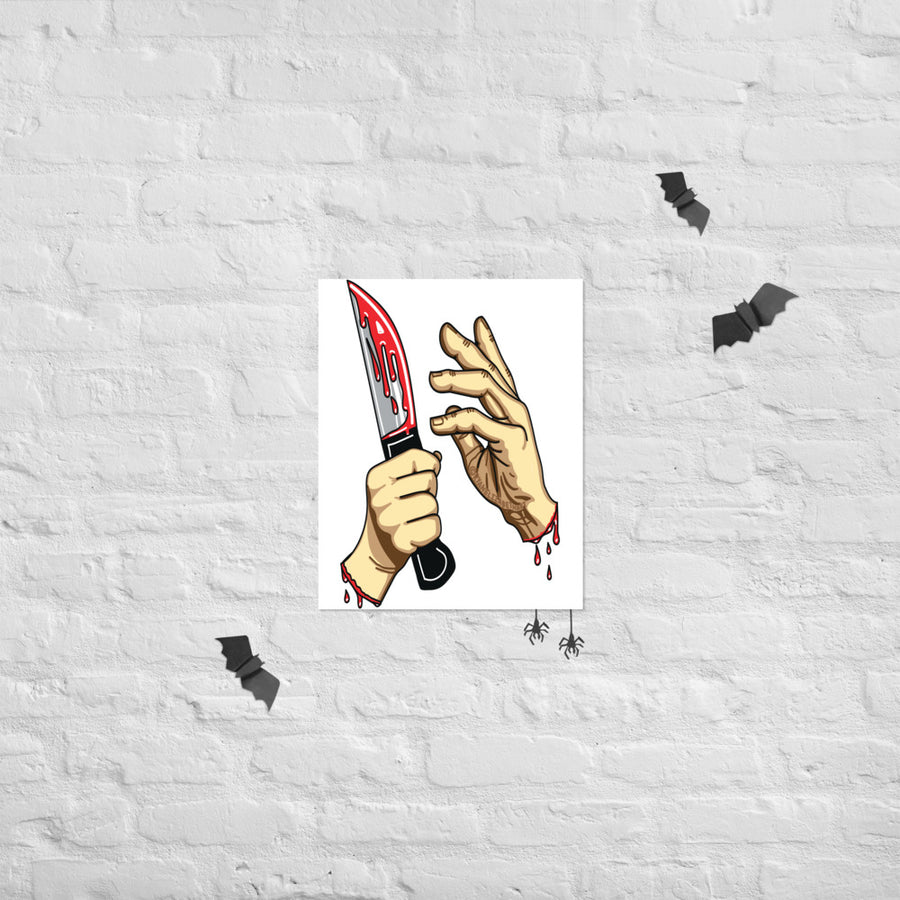 Hands & Knife Print