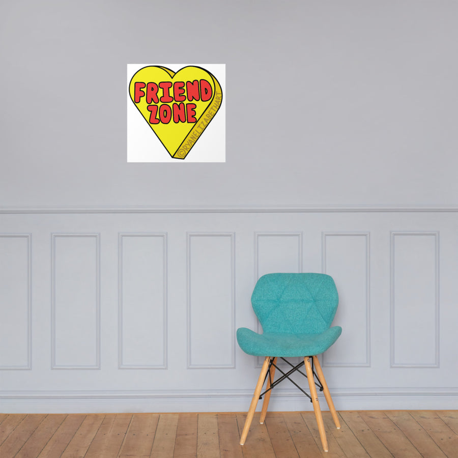 Friend Zone Candy Heart Print